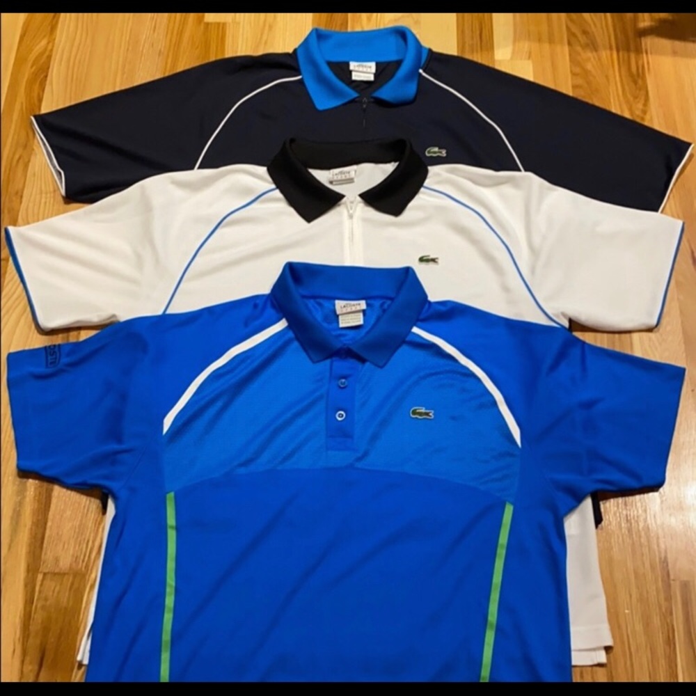Lacoste front zip polo shorts